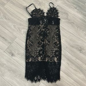 Sexy black dress with lace